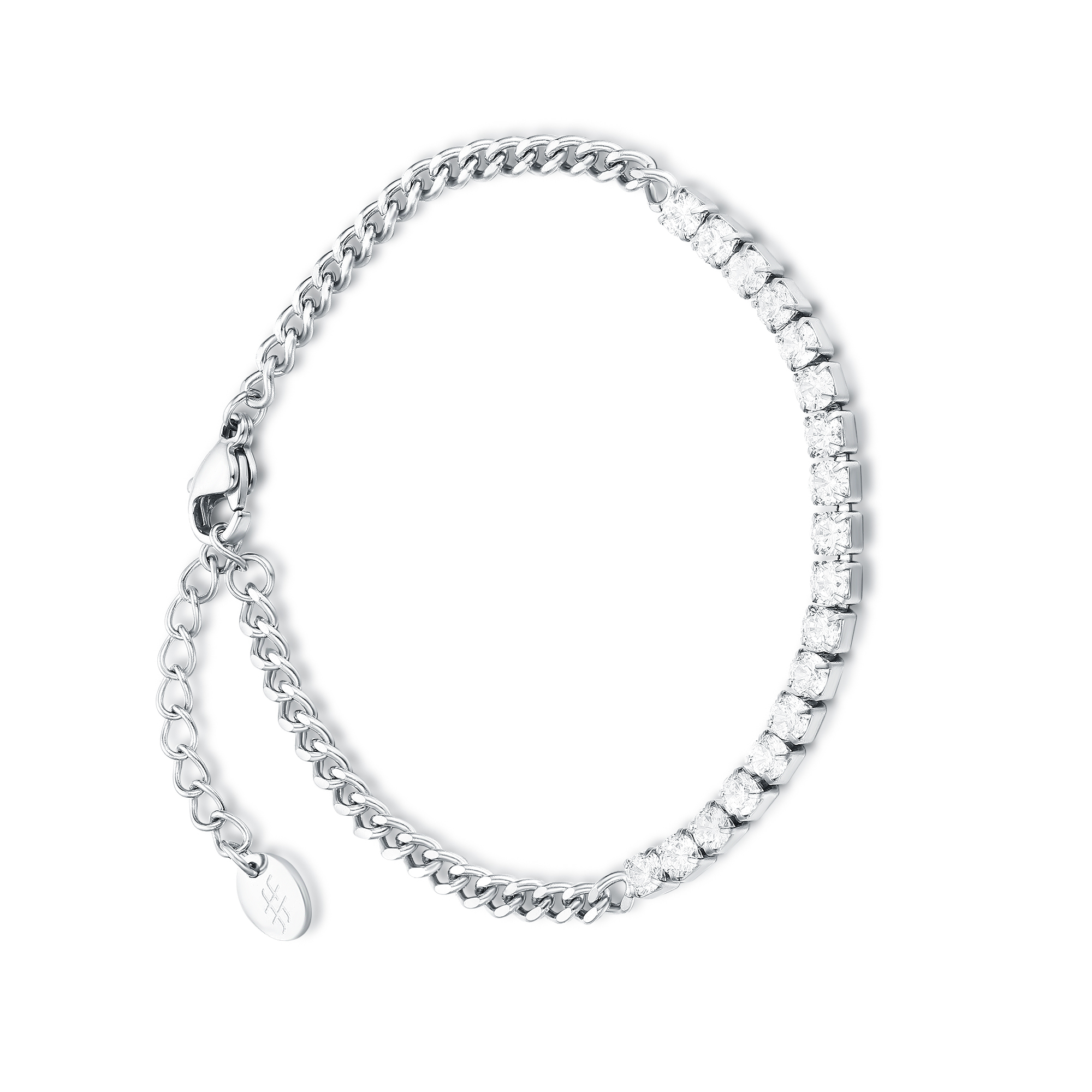 Bracciale Tennis con Catena Grumetta